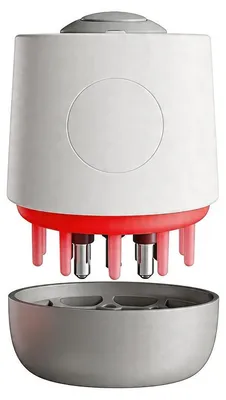 Produktbild von LED Rotlicht Kopfhautpflege Massagegerät – mit Hochfrequenz Vibration – Abnehmbarer Flüssigkeitsbehälter für präzises Auftragen von Haarpflegeflüssigkeit