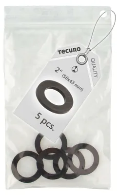 Produktbild von tecuro 5 x Gummidichtung 2" (43 x 56 x 2 mm) für Verschraubungen/Überwurfmuttern, SBR