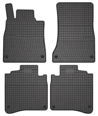 Produktbild von Gummi-Fußmatten für Mercedes W222 2013-2020 (Limousine) – 4-tlg, Schwarz, passgenau – Wielganizator SolidPRO
