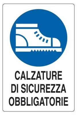 Immagine prodotto di CARTELLO 'CALZATURE DI SICUREZZA OBBLIGATORIE' 40x60 cm