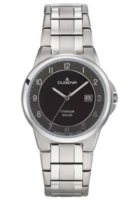 Produktbild von Dugena Herrenuhr 4460917 Gent Solar, Quarz, schwarzes Zifferblatt, Titan, 5 bar