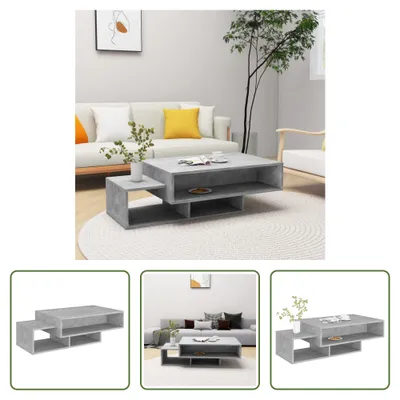 Produktbild von The Living Store Couchtisch Betongrau 105x55x32 cm Holzwerkstoff