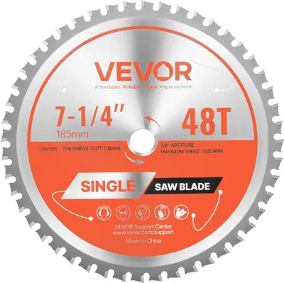 Zdjęcie produktu dla Premium Tarcza Tnąca Vevor 185 Mm 48 Zębów 1 8 Mm Do Metalu Mocna