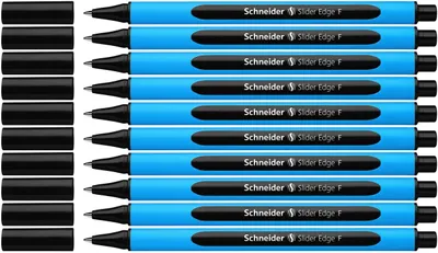 Productafbeelding van Balpen Schneider Slider Edge F 0,7mm zwart doos 10 stuks