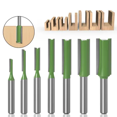 Produktbild von 7 STK 6mm Schaft Gerade Fräser Set 3mm,4mm,5mm,6mm,8mm, 10mm,12mm