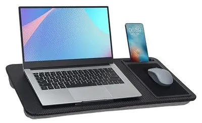 Zdjęcie produktu dla Biurko na laptopa przenośne czarne do 17 cali ergonomiczne