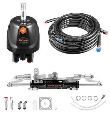 Produktbild von VEVOR Hydraulisches Lenksystem, 70 kW (90 PS), Marineboot Hydraulisches Lenksystem, mit 6,9 MPa/1000 psi Steuerpumpe, Zwei-Wege-Sperrzylinder und 7,32 m hochfesten Schläuchen, für Einzelstation, Einmotorbetrieb, 220 kW, 7,92 m-a