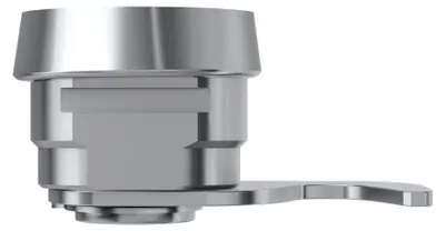 Image de Serrure à levier HS 337 pour caisses BASI avec pince GL chromée claire