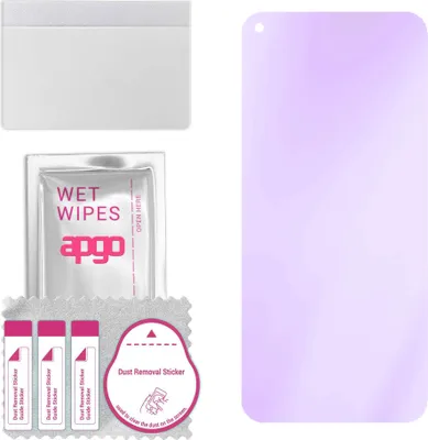 Produktbild von apgo Hybrid Schutzglas, kompatibel mit Honor Play 4T, Anti-Blue, 9H Härte, toller Ersatz für Hartglas, kratzfester Displayschutzglas, Displayschutz, Full Glue