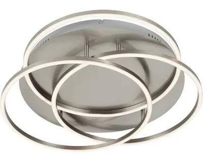 Zdjęcie produktu dla Lampa sufitowa LED BRILONER FRAME, ściemniana stopniowo, ciepłe białe światło, funkcja pamięci, matowy nikiel, 52,5 x 9,5 cm