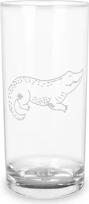 Produktbild von Mr. & Mrs. Panda Tumbler Krokodil 400 ml - Transparent - Geschenk, Freundin, Abenteuerlust, Beste, Lieblingsmensch, Longdrinkglas, Wasserglas, Cocktailglas, Krokodile