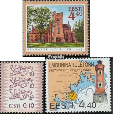 Produktbild von Briefmarken Estland 2002 Mi 427,428,429 (kompl.Ausg.) postfrisch Gutshof