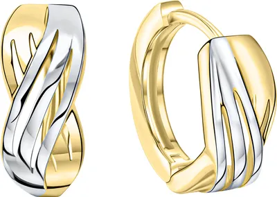 Produktbild von V Creolen 375/- Gold 1,2cm mehrfarbig 333310021-2