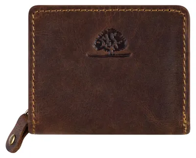 Produktbild von Greenburry Vintage 1683-25/BR Mini Leder Geldbeutel mit Münzfach Braun