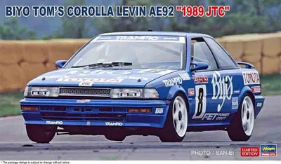 Produktbild von Hasegawa 20579 - 1/24 Biyo Tom`s Corolla Levin AE92, 1989 JTC - Neu