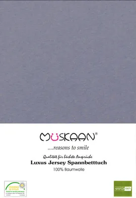 Produktbild von Jersey Spannbettlaken 140x200 - 160x200 cm Grau - 100% Baumwolle