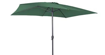 Produktbild von Sonnenschirm 300x200 cm UV30+ rechteckig Kurbelschirm Gartenschirm grün Alu