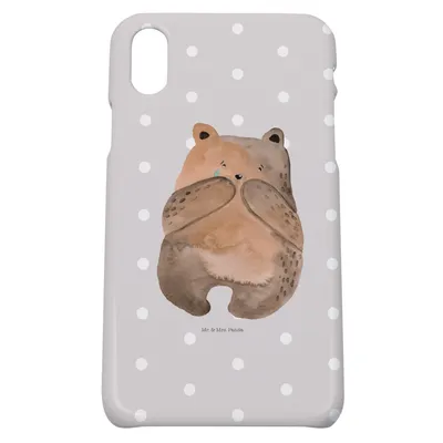 Produktbild von Mr. & Mrs. Panda Iphone 10 Handyhülle Bär Verlust - Grau Pastell - Geschenk, Hülle, X, Trauer Trauergeschenk Traurig Trösten Trost Liebeskummer, Cover, Handy, Teddy