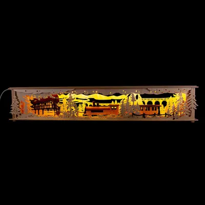 Immagine prodotto di Base ad arco per candele/stazione luminosa per ambienti (80x15cm) di RATAGS Holzdesign