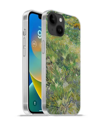 Produktbild von MuchoWow® Handyhülle Schutzhülle Hülle für Apple iPhone 14 - Softcase Grasige Wiese mit Blumen und Schmetterlingen - Vincent van Gogh Silikon Softcase Handy Hülle - Mobiltelefonhülle