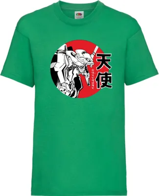 Zdjęcie produktu dla Koszulka Dziecięca Japan Animation Manga Anime Comics Neon Anime Genesis Manga Evangelion Eva 01 Custom Var-040 Neon Anime Genesis Custom, 7-8 Jahr - 128 / Zielony