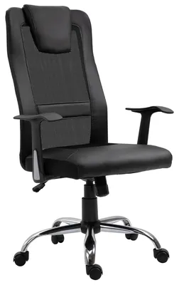 Obrázok produktu pre Vinsetto Vinsetto ergonomické kancelárske kreslo z umelej kože čierne 51 x 60,8 x 112 122 cm