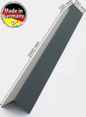 Produktbild von Winkelblech 15 x 15 cm Blechwinkel Kante Winkel 90° Eckwinkel Anthrazit Grau Alu
