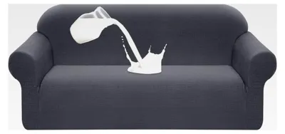Produktbild von Sofabezug, wasserabweisend, hoher Stretchanteil, Couch-Überzug, weicher Stoff in Grau