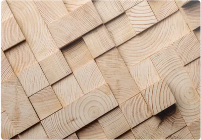 Produktbild von Holzmosaik – Bodenschutzmatte – Rutschfest – Schutzmatte für Büro – Vinylmatte – Stuhlunterlage  – 100 x 100 cm