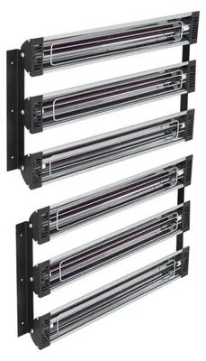Image de Lampe de chauffage infrarouge - Puissance : 3000 W - Dimensions : 54 x 30 cm
