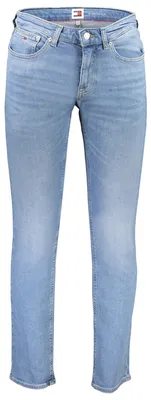 Produktbild von Slim Fit Herren Jeans Blau mit Stickerei und Washed Effekt