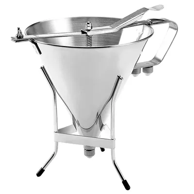 Produktbild von Tortendekorationsset, Edelstahl Konditoreitrichter mit Ständer und 3 Düsen, ideal für Bäckerei & Kuchenfüllungen