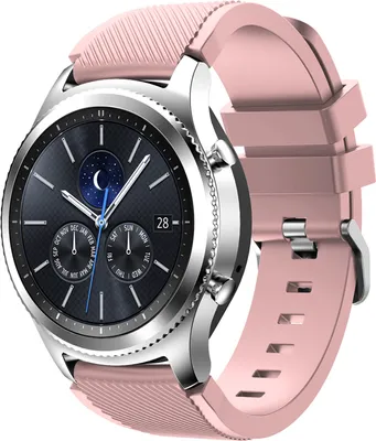 Produktbild von Uhren Armband für Huawei Watch GT GT2 Watch 2 Classic Pro / für Samsung Galaxy Watch 3 45mm 46mm 22mm Stegbreite weiches Silikon Sport ROSA