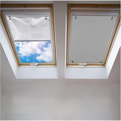 Produktbild von Dachfenster Rollo 60 cm, für Dachfenster, Hitzeschutzrollo, Silberbeschichtung, ohne Bohren