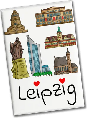 Produktbild von Sehenswürdigkeiten von Leipzig Souvenir Souvenir Magnet - Erinnerungsstück aus