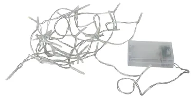 Productafbeelding van Lichtslinger met 30 LED's in warm wit - 300 cm - Kerstverlichting voor op tafel