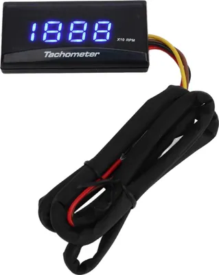 Immagine prodotto di Tachimetro per moto, DC 12 V, ultrasottile, LCD, retroilluminazione impermeabile per modifiche, blu