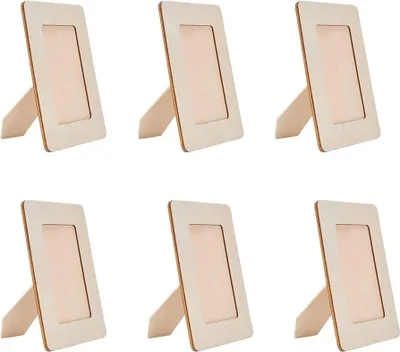 Produktbild von Holz-Fotorahmen - natürliches Holz - 6 Stück - 19 x 14 cm