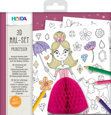 Image de Kit de coloriage 3D HEYDA "Princesse" 15 pièces