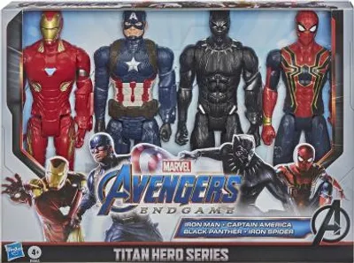 Obrázek produktu pro Avengers Sada 4 Figurek 30 cm Černý Panter Iron Man Kapit - (K134307).