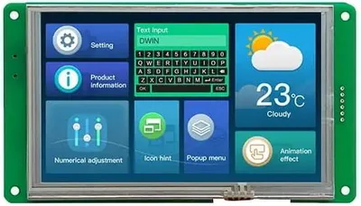 Immagine prodotto di LCD 5,0" 800x480 resistiver Touchpanel DWIN HMI DMG80480C050-03WTR