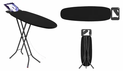 Produktbild von Bügeltisch 114x34cm Black Line höhenverstellbar klappbar Bügelbrett