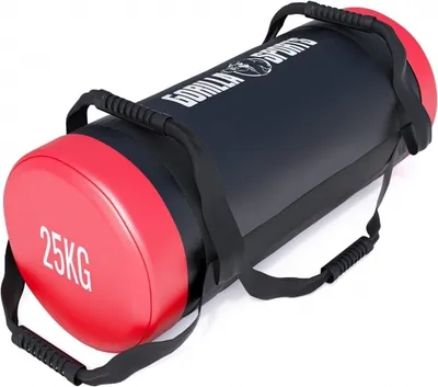 Produktbild von GORILLA SPORTS® Fitness Power Bag - 25 kg, Rutschfeste Griffe, Gefüllt, Kunstleder - Gewichtssack, Sandbag, Corebag, Sandsäcke, Gewichte für Training, Workout, Crossfit, Gym
