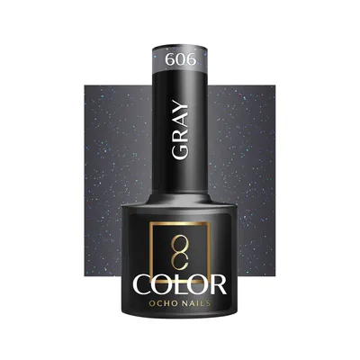 Produktbild von OCHO NAILS Grauer Hybrid-Nagellack 606 - 5 g