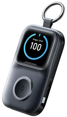 Produktbild von Joyroom JR-W19 Powerbank 5000mAh USB-C Lightning Wirless für Smartwatch Schnellladegerät für iPhone & Apple Watch Samsung & Galaxy Watch Google & Pixel Watch Ladegerät in Schwarz