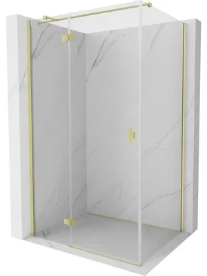 Obrázek produktu pro Mexen Mist-H T sprchový kout s levými otočnými dveřmi 120 x 90 cm, transparentní, zlatý kartáčovaný