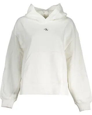 Produktbild von Nachhaltiges Damen-Sweatshirt in Weiß: Kapuze & Kängurutasche