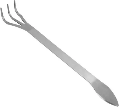 Obrázek produktu pro Nástroj na bonsaje s tříbodovou trubkou z nerezové oceli – kypřič kořenů – ergonomická rukojeť