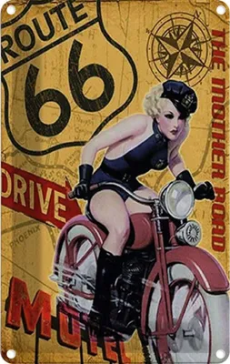 Obrázek produktu pro vianmo Plechová cedule 30x20 cm Route 66 the mother road Motel