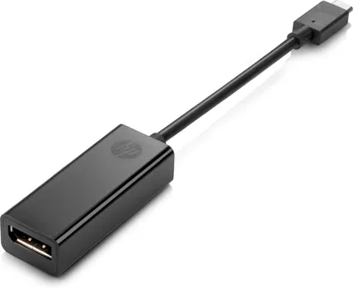 Produktbild von HP USB-C to DP Adapter, Schwarz, 15,2 mm, 23,6 mm, 180 mm, 32,3 g, 1 Stück(e)